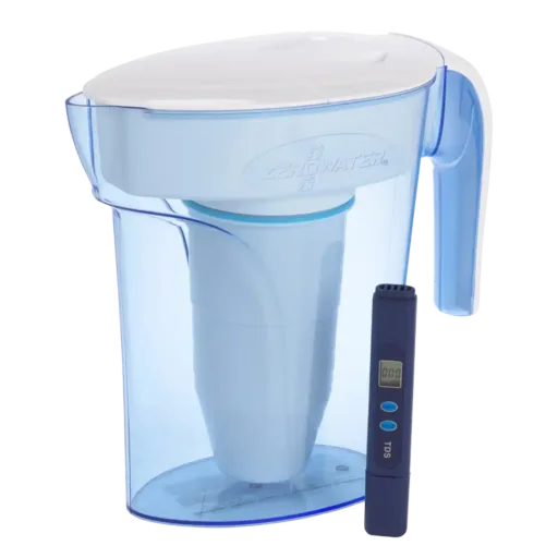 A classic ZeroWater jug that turns tap water into food-grade drinkable demineralized water quickly and easily. Very safe method and very cheap too. Buy now in our web shop store. Perfect for coffee and tea water.