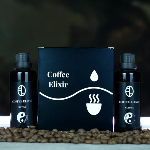 Coffee Elixir Cupping minerálny koncentrát s dvomi fľašami určený na prípravu cupping vody.