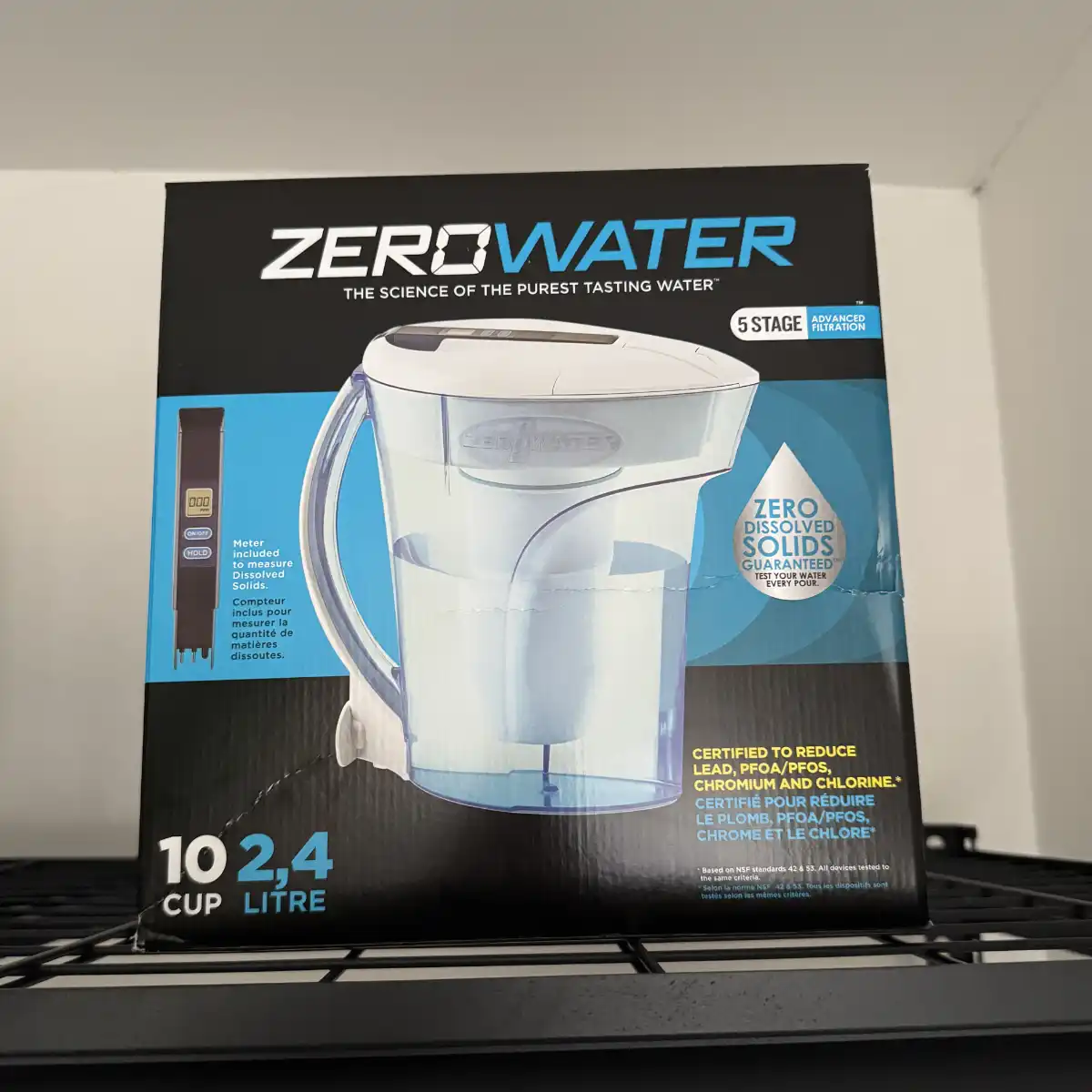 ZeroWater Filter Jug - Classic 2,4L (new, damaged box)